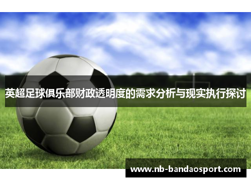 英超足球俱乐部财政透明度的需求分析与现实执行探讨